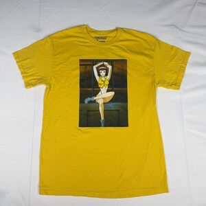Cowboy Bebop‎ Faye Valentine Graphic T-Shirt Yellow Mens Medium Anime Funimation
